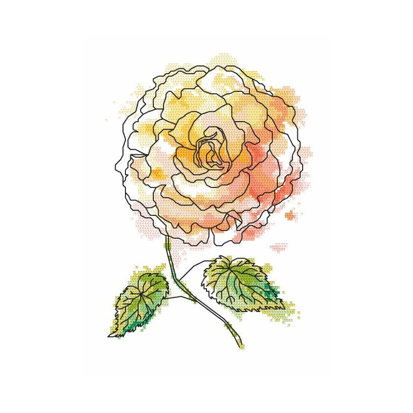 Cross stitch pattern for a phone - Magic begonia