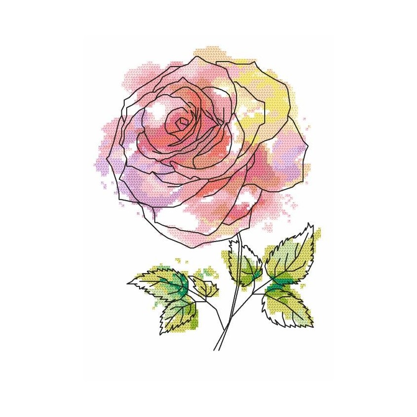 Cross stitch pattern for a phone - Wonderful rose