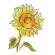 Cross stitch pattern for a phone - Lovely sunflower