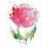 Cross stitch pattern for a phone - Watercolour tulip