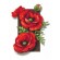 Cross stitch pattern for a phone - Poppies 3D