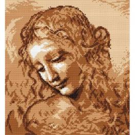 S 4255 Vzor na vyšívání na mobil - Hlava ženy - L. da Vinci