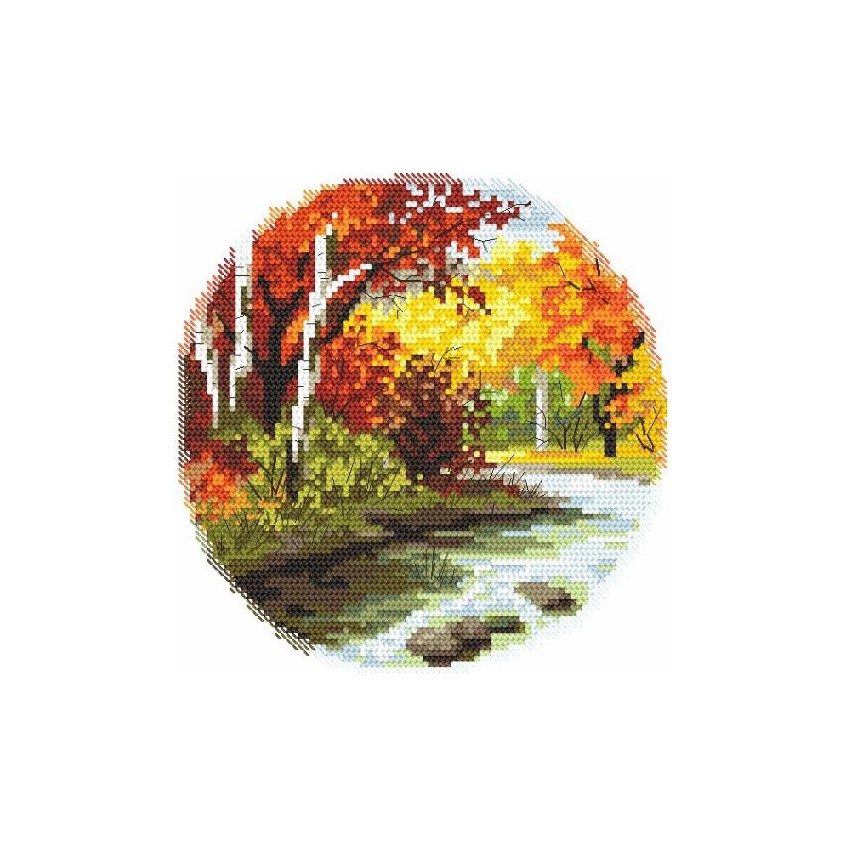 Cross stitch pattern for a phone - Four seasons - autumn
