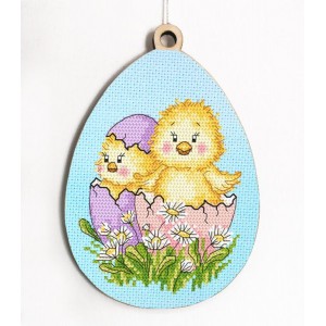 S 10315 Cross stitch pattern for smartphone - Egg with chicks