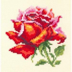 MN 150-003 Cross stitch kit - Red rose