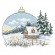 Cross stitch pattern for smartphone - View with a Christmas ball