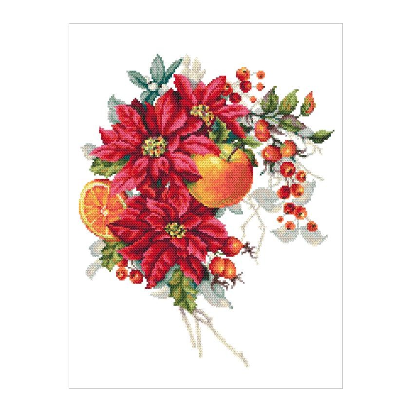 Cross stitch pattern for smartphone - Christmas composition