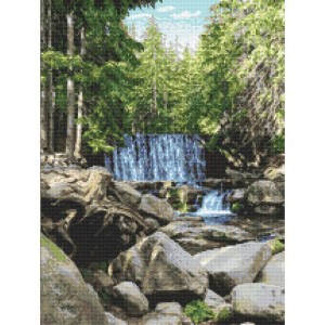 S 10683 Cross stitch pattern for a phone - Wild waterfall