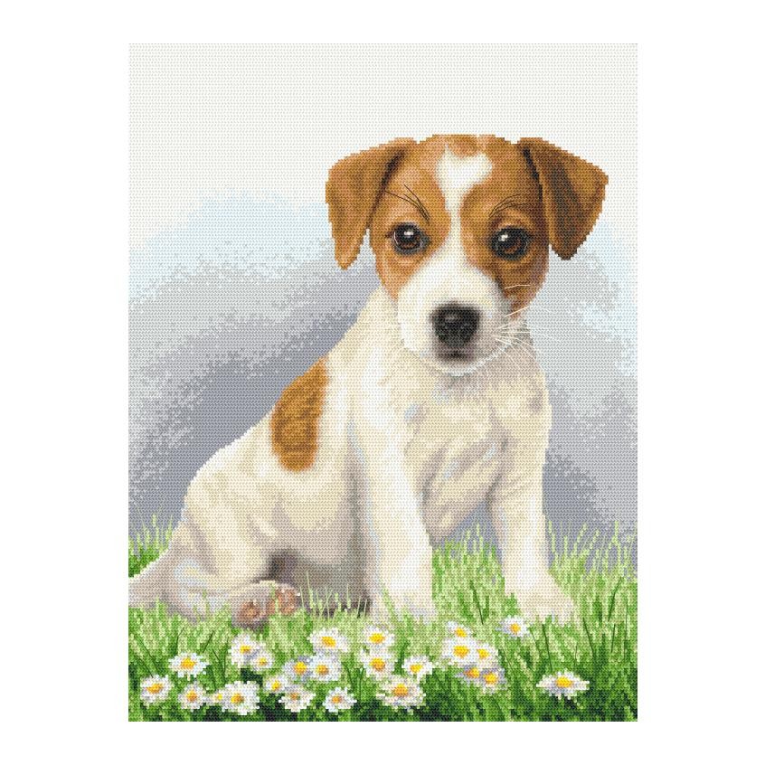 Cross stitch pattern for a phone - Terrier puppy