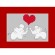 Cross stitch pattern for smartphone - Valentine's Day card - Elephants