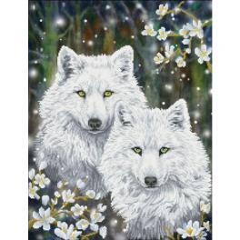 DD12.047 Diamond painting sada - Zimní vlci