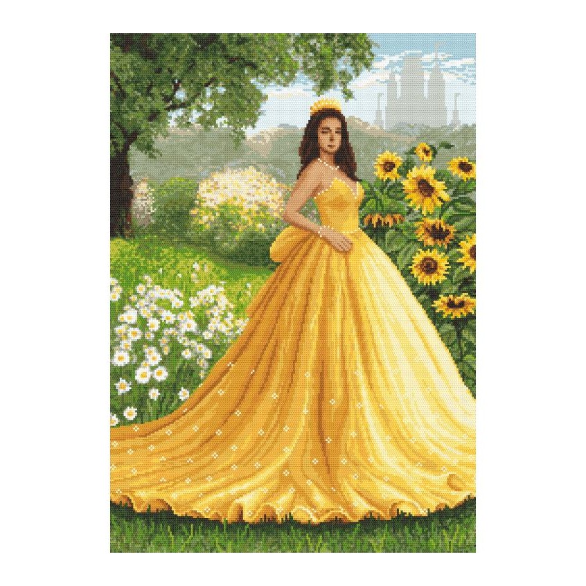 Cross stitch pattern for a phone - Sunny lady