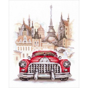 MN 110-021 Cross stitch kit - Retro Buick