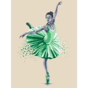 W 10346 Cross stitch pattern PDF - Ballet dancer - Movement finesse