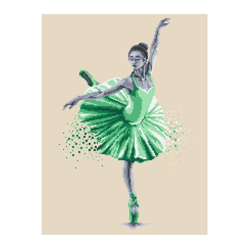 Cross stitch pattern for a phone - Ballet dancer - Movement finesse