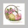 Cross stitch pattern for smartphone - Postcard - Easter eggs with primula
