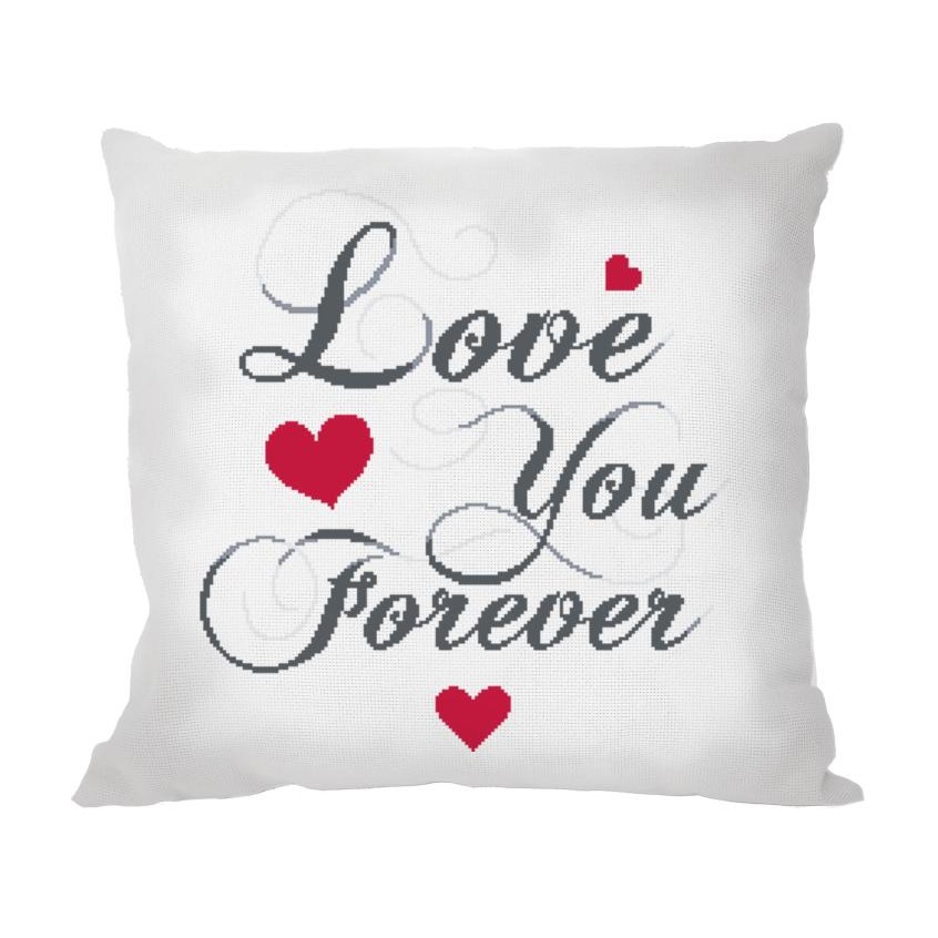 Cross stitch pattern for smartphone - Cushion - Love you forever