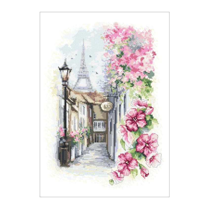 Cross stitch pattern for a phone - Paris street