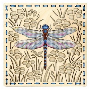 MP O-016 Cross stitch kit on plywood - Among the flowers
