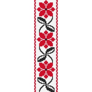 GU 10708 Printed cross stitch pattern - Bookmark - Ukrainian cross stitch II