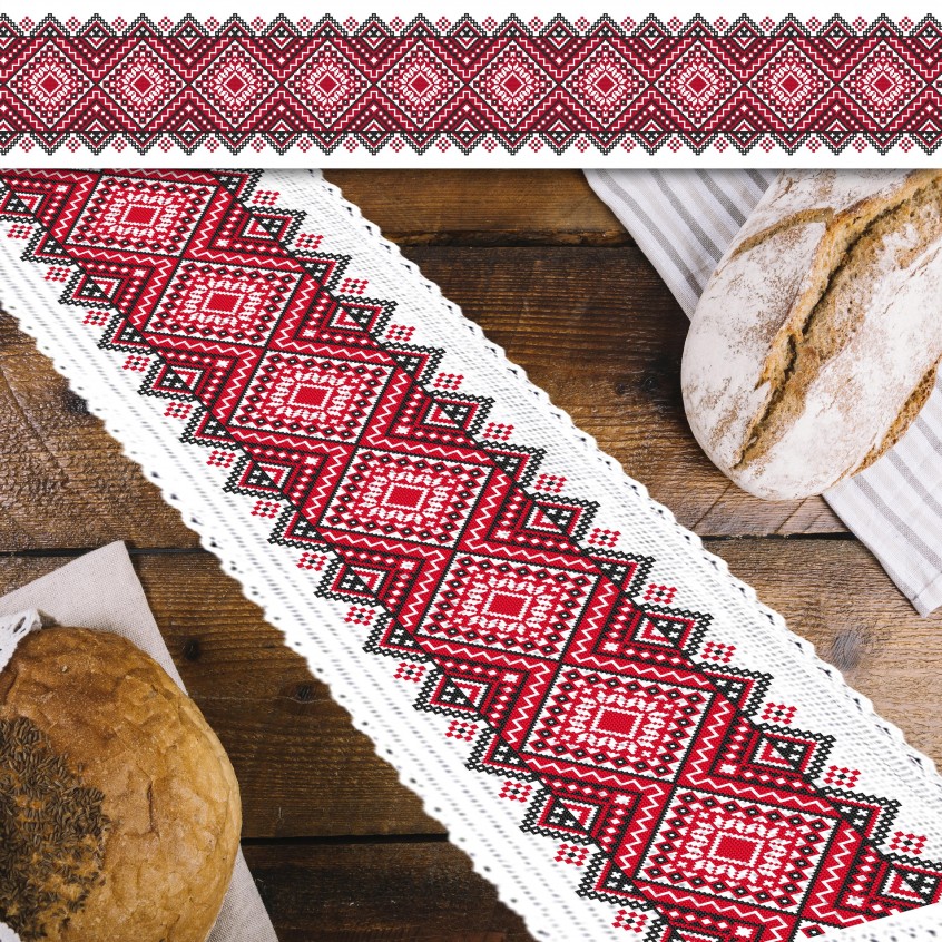 Cross stitch pattern for smartphone - Long table runner - Ukrainian cross stitch