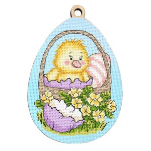 W 10367 Cross stitch pattern PDF - Egg with a duckling
