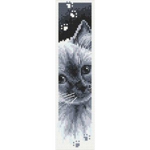 GU 10365 Printed cross stitch pattern - Bookmark with a Siamese kitten