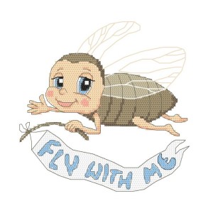 GC 10354 Vzor na vyšívání vytištěný - Fly with me