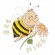 Cross stitch pattern for smartphone - Bee mine