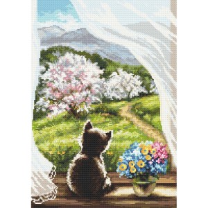 GC 10494 Cross stitch pattern on paper - Dreamy kitten