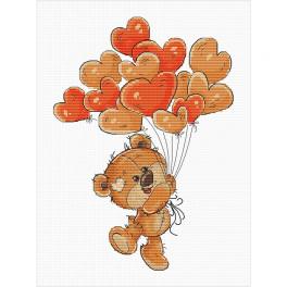 LS B1176 Vyšívací sada - Medvídek s balónky