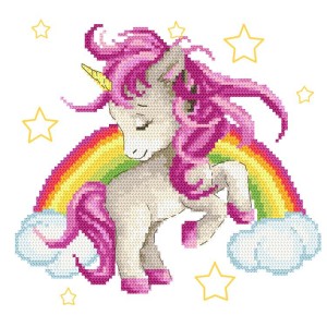 GC 10499 Cross stitch pattern on paper - Fabulous unicorn
