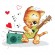 Cross stitch pattern for a phone - Playing kitten