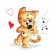 Cross stitch pattern for a phone - Singing kitten