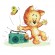 Cross stitch pattern for a phone - Dancing kitten