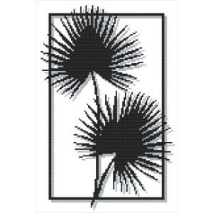 S 10373 Cross stitch pattern for smartphone - Liviston leaves