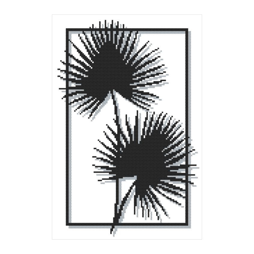 Cross stitch pattern for smartphone - Liviston leaves