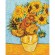 Cross stitch pattern for a phone - Sunflowers by Van Gogh