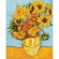 Vzor na vyšívání na mobil - Slunečnice podle Van Gogha