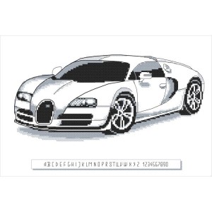 GC 10370 Printed cross stitch pattern - Sports car III