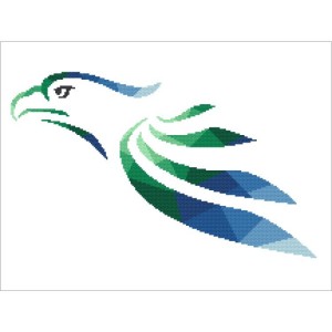 ZN 10721 Cross stitch tapestry kit - Eagle painted with wind