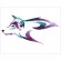 Cross stitch pattern for smartphone - Wolf painted with aurora