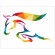 Cross stitch pattern for a phone - Horse painted with a rainbow