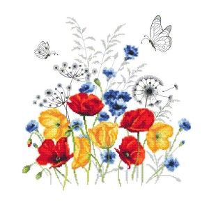Z 10508 Cross stitch kit - Poppy meadow