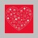 Cross stitch pattern for smartphone - Postcard - Heart