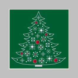 W 10392 Vzor na vyšívání v PDF - Přání - Vánoční strom