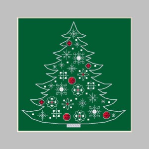 ZU 10392 Cross stitch kit - Postcard - Christmas tree