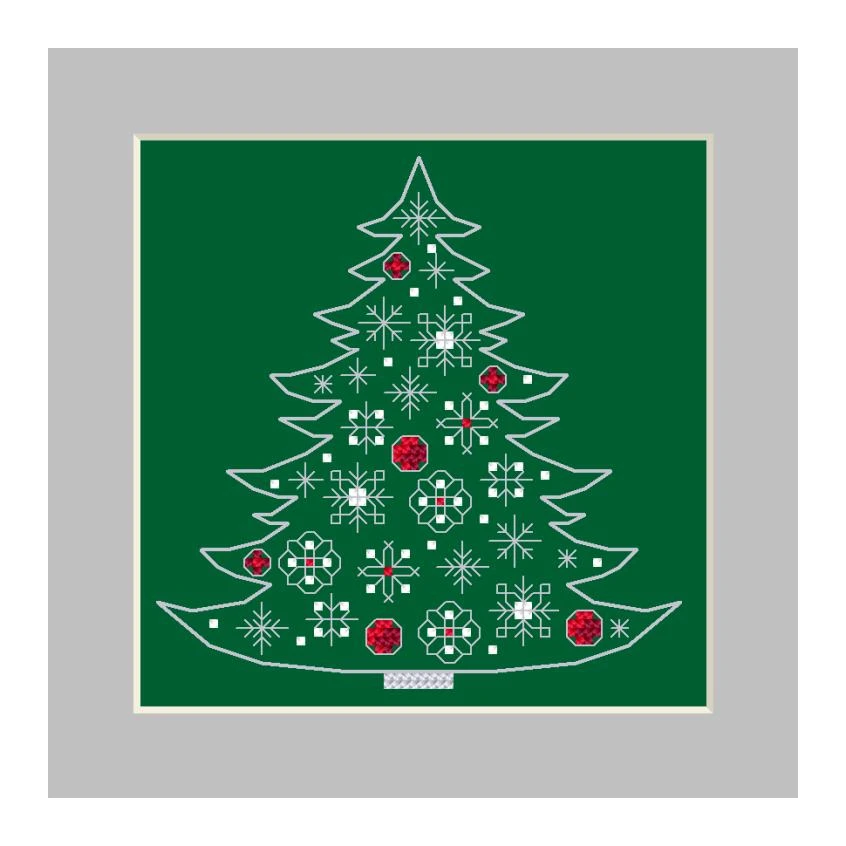 Vzor na vyšívání na mobil - Přání - Vánoční strom
