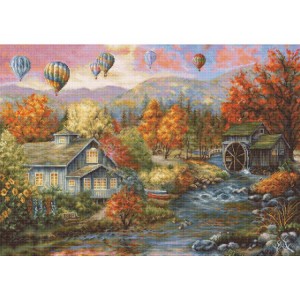 LS B616 Cross stitch kit - Autumn creek mill