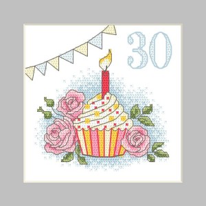 ZU 10808 Vyšívací sada - Narozeninové přání - Muffin